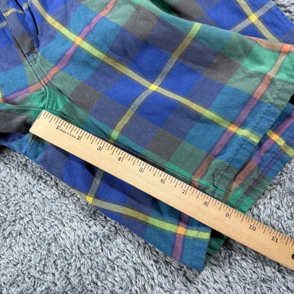 VTG Polo Ralph Lauren Double Pleated Shorts Mens 34 MultiColor Tyler USA Made